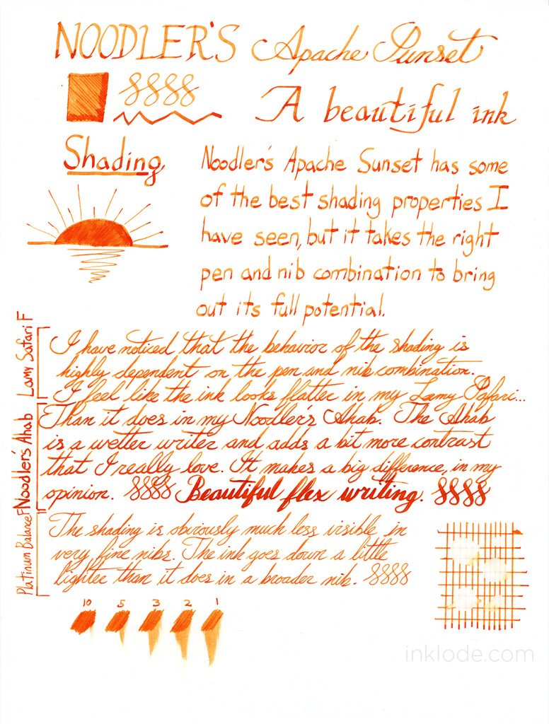 Noodler's Apache Sunset Review