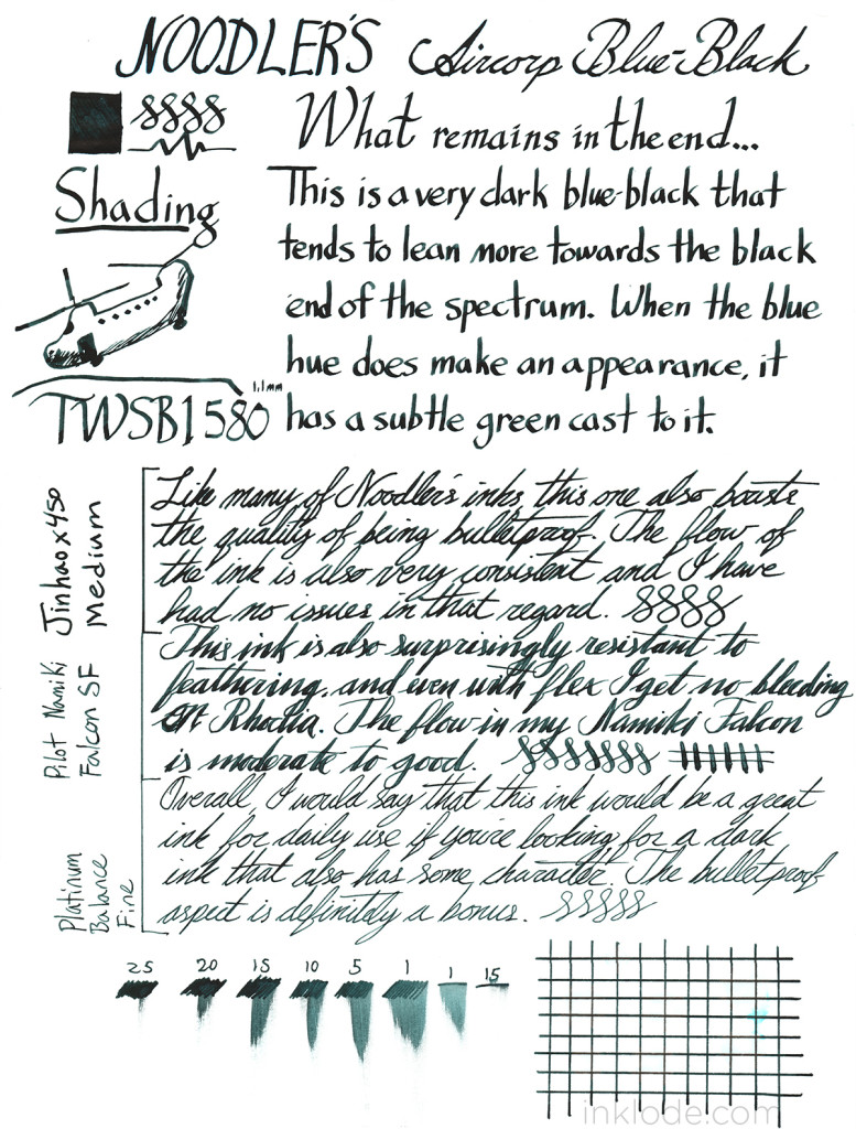 Noodler's Blue-Black Fountain Pen Ink