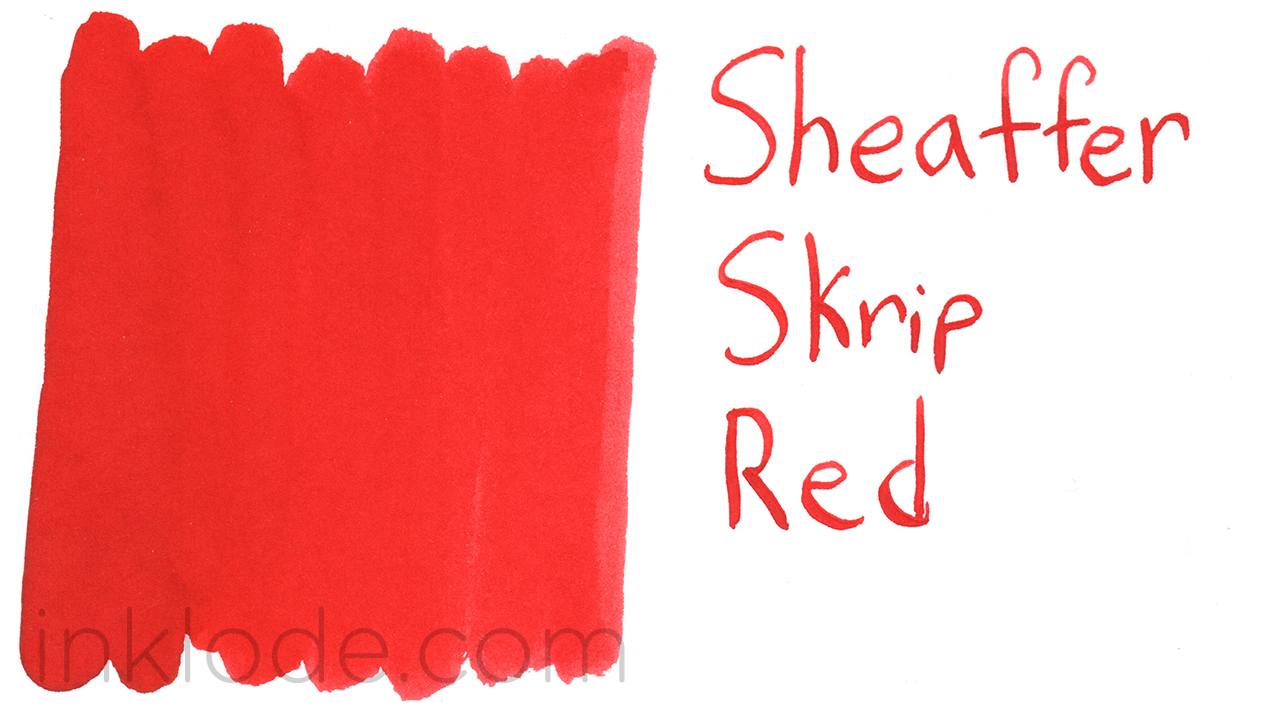 Sheaffer Skrip Red swab